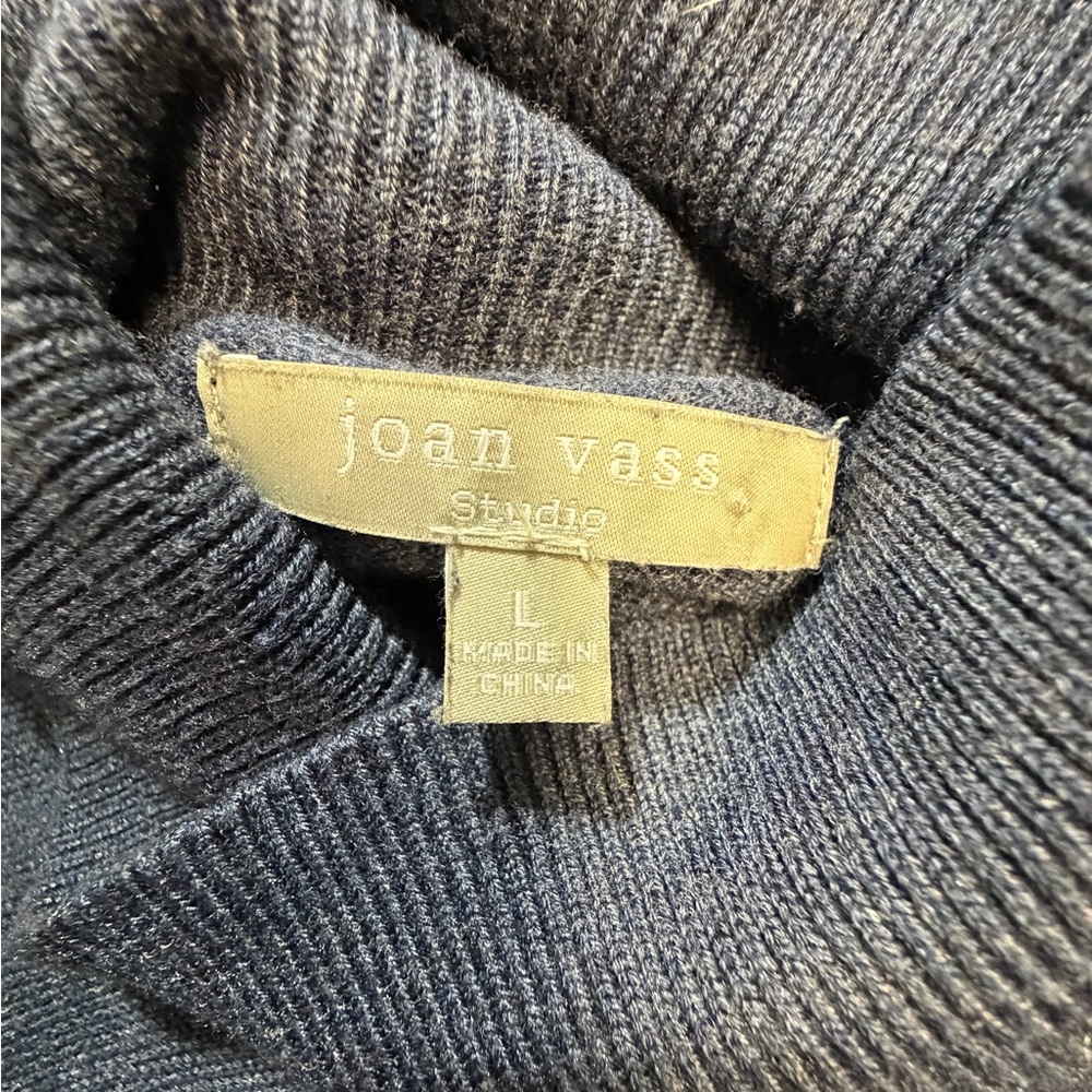 Joan Vass Cashmere Blend Turtleneck Sweater Size Large‎ - Picture 2 of 4